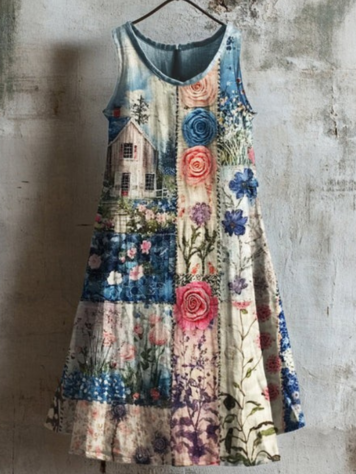 Cottage Floral Tank Dress