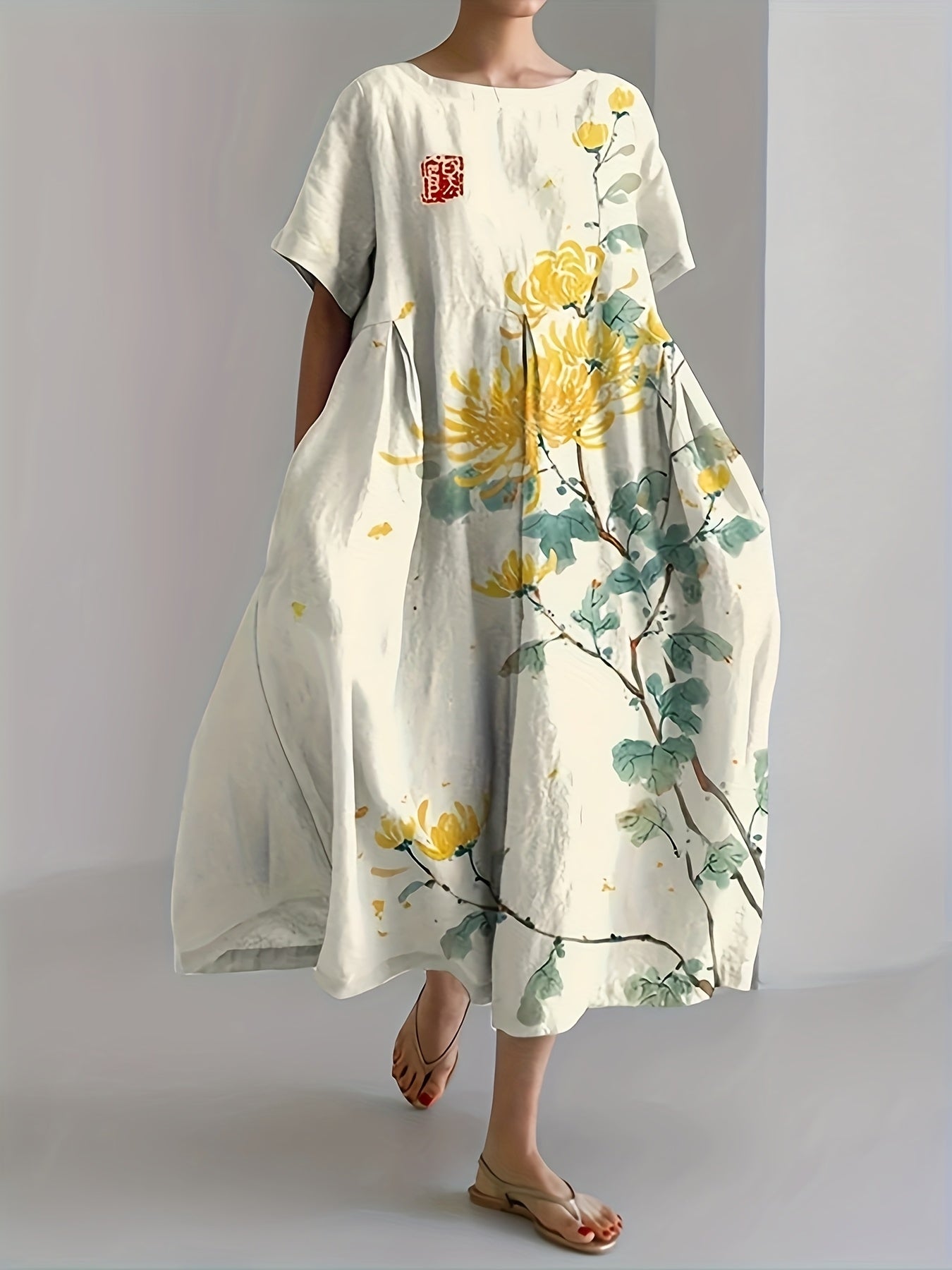 Golden Bloom Dress